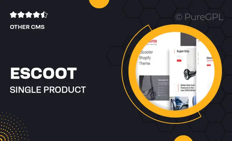 escoot single product shopify theme