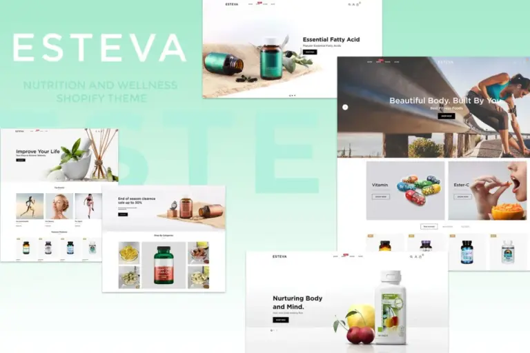 esteva nutrition and wellness shopify theme 1