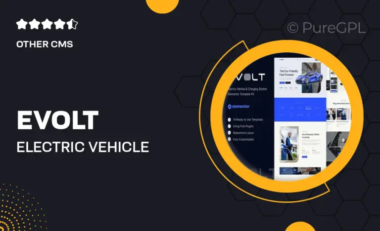 evolt electric vehicle charging station elementor template kit