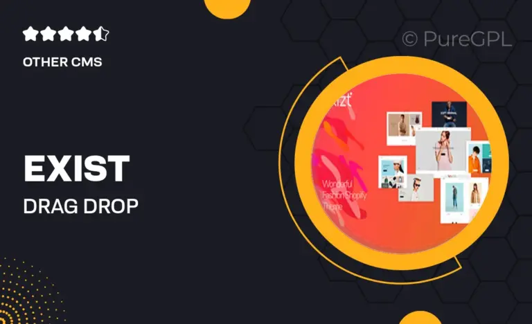 exist drag drop responsive shopify theme
