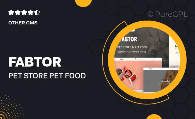 fabtor pet store pet food responsive shopify theme