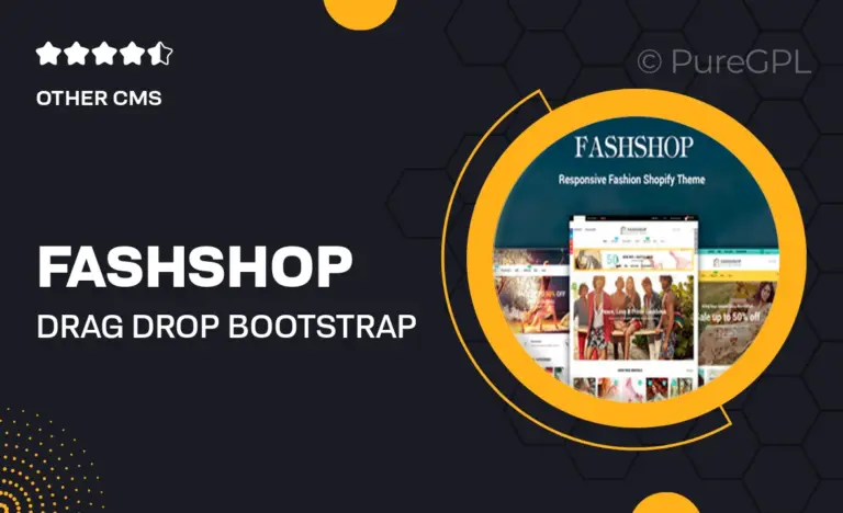 fashshop drag drop bootstrap 4 shopify theme