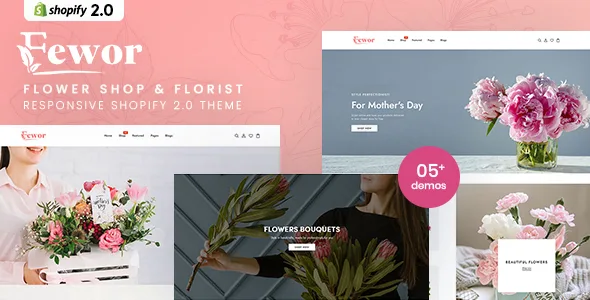 fewor flower shop florist responsive shopify 20 theme