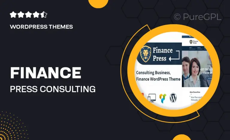 finance press consulting business wordpress theme