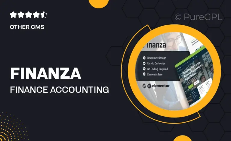 finanza finance accounting company elementor template kit