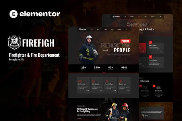 Firefigh – Firefighter & Fire Department Elementor Template Kit
