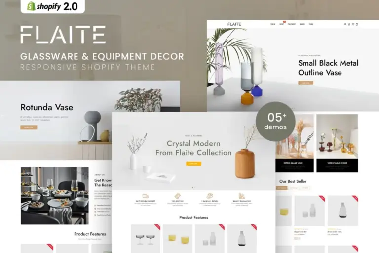 flaite glassware equipment decor shopify theme 1