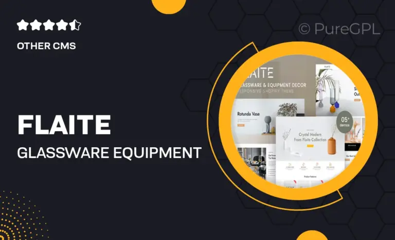 flaite glassware equipment decor shopify theme