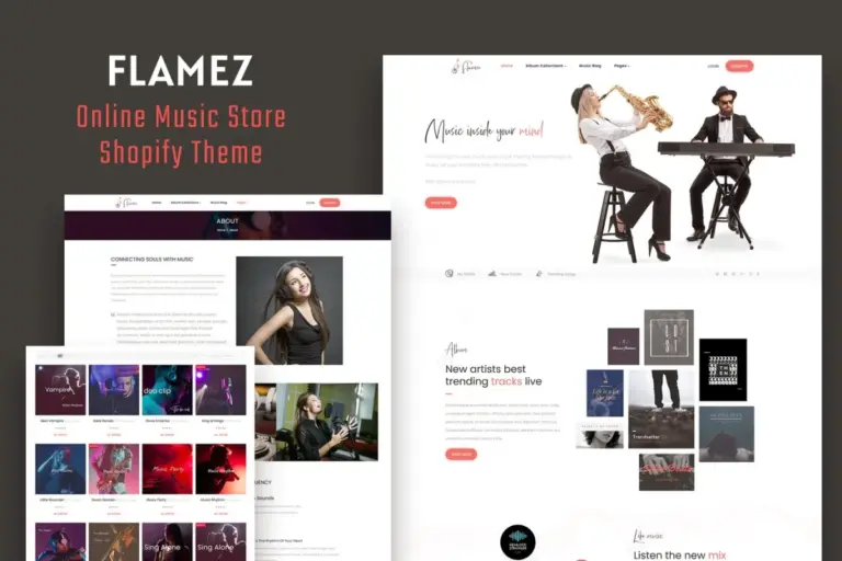 flamez online music store shopify theme 1