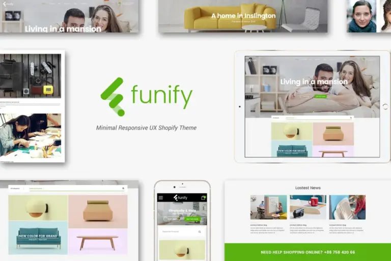 funify minimal responsive furnitur shopify theme 1