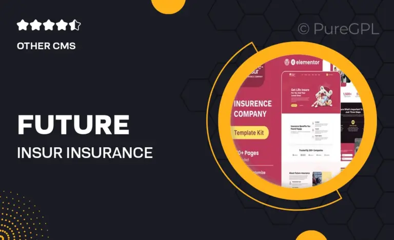 future insur insurance company elementor template kit