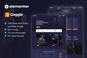 Gaggle – Comedian & Entertainment Show Elementor Pro Template Kit