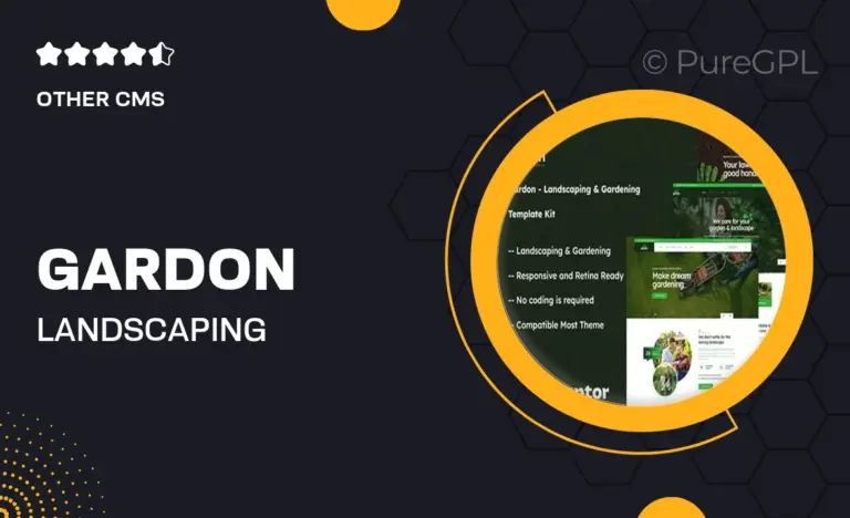 gardon landscaping gardening elementor template kit