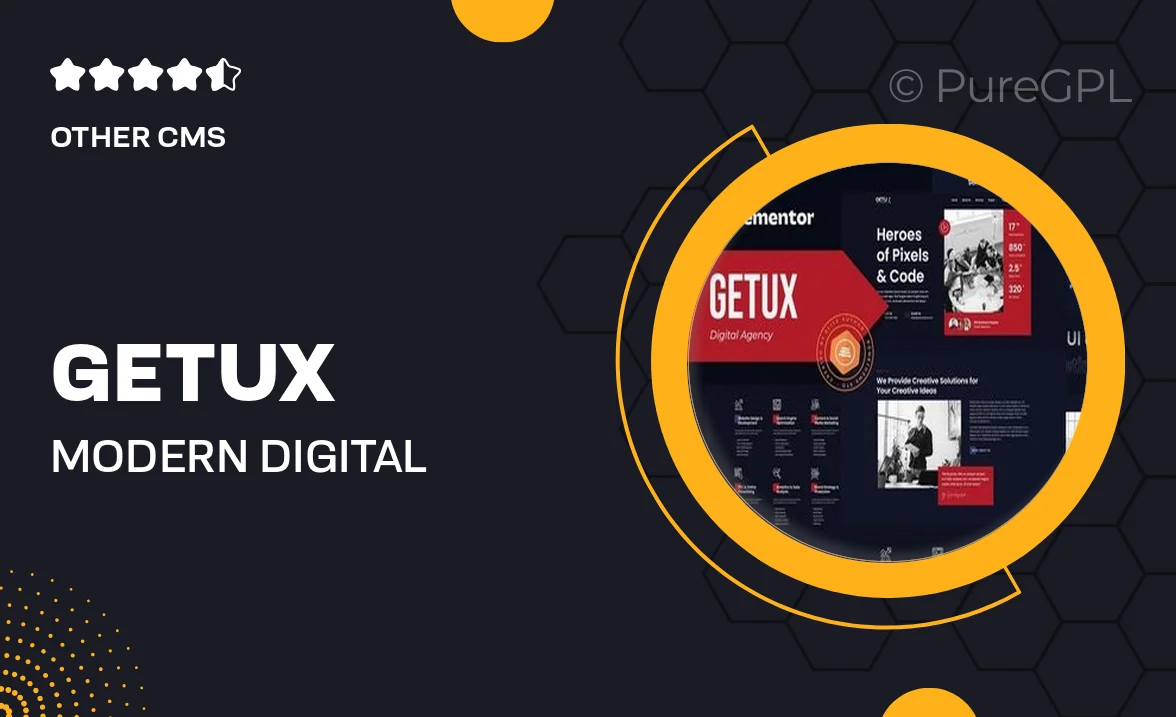 Getux – Modern Digital Agency Elementor Template Kit