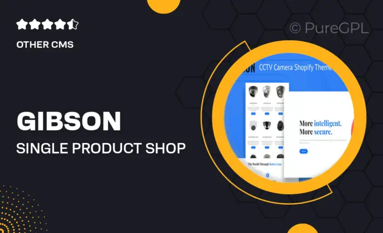 gibson single product shop shopify theme