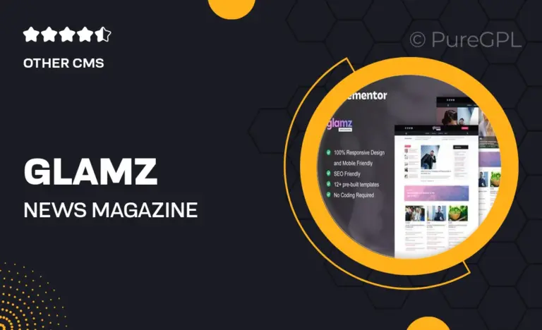 glamz news magazine elementor template kit