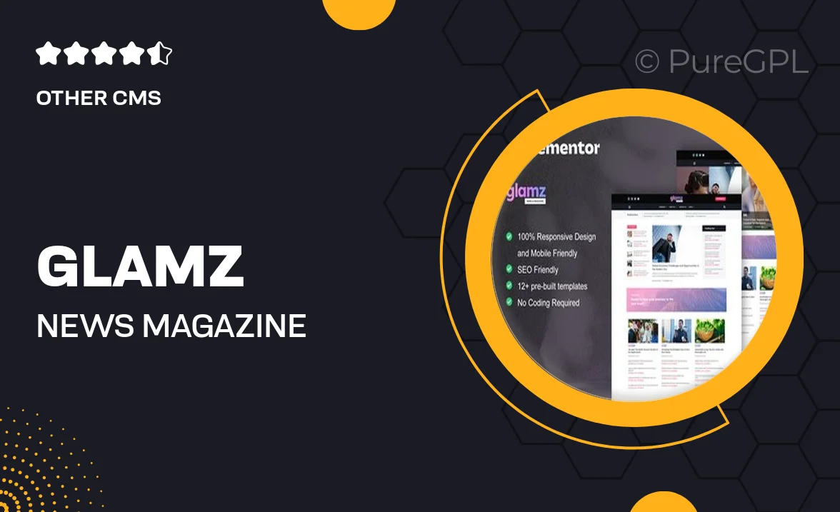 Glamz – News & Magazine Elementor Template Kit