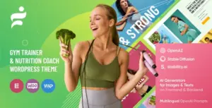 Glare – Dietitian & Health Fitness Coach WordPress Theme