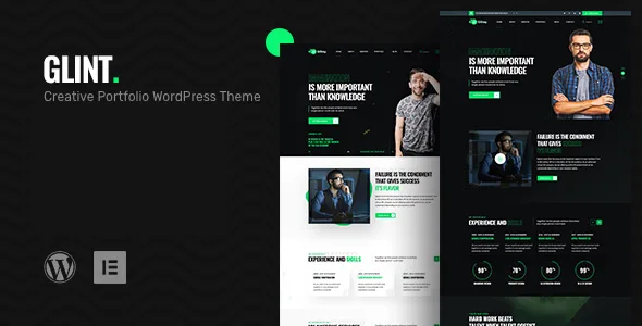 glint personal portfolio wordpress theme 1