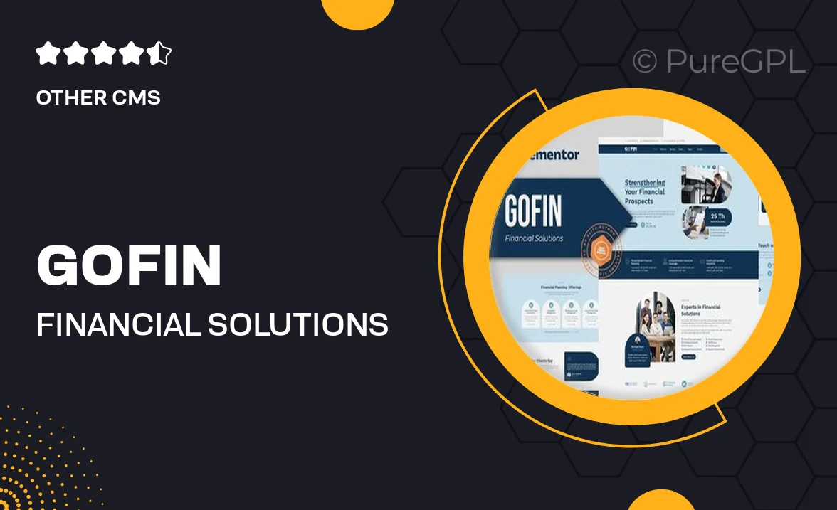 Gofin – Financial Solutions Elementor Template Kit