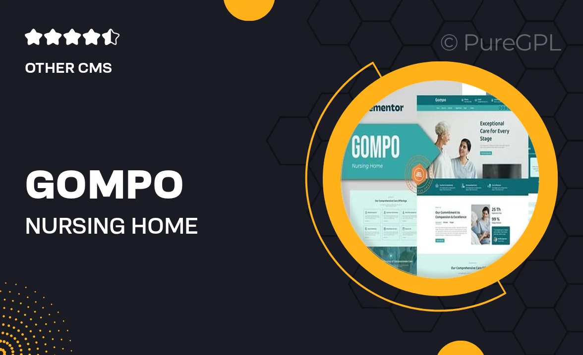 Gompo – Nursing Home Elementor Template Kit