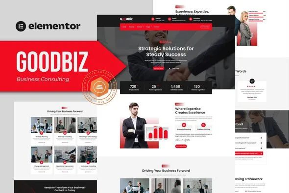 Goodbiz – Business Consulting Elementor Template Kit