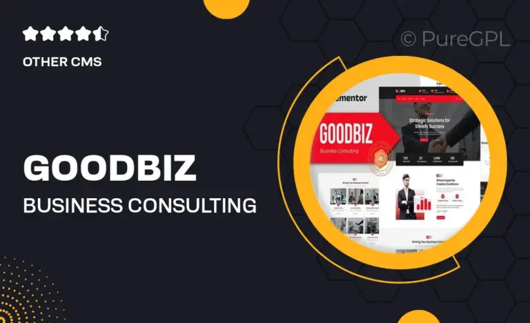 goodbiz business consulting elementor template kit
