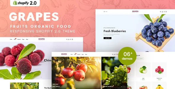 Grapes – Fruits Organic Food Responsive Shopify 2.0 Theme