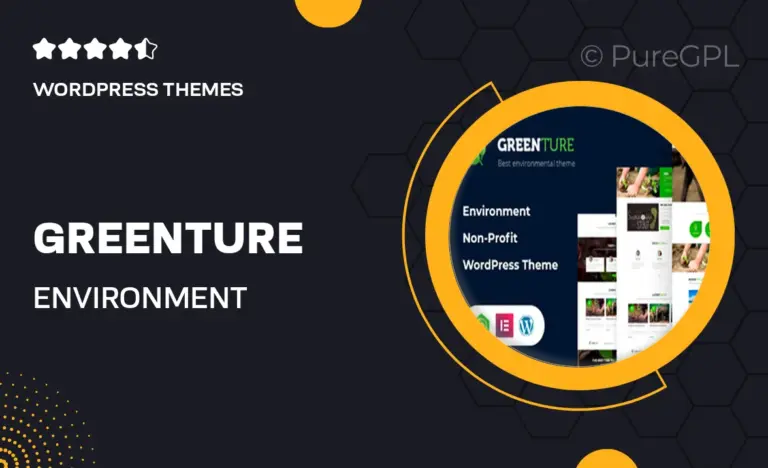 greenture environment non profit wordpress theme