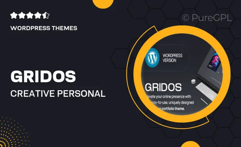 gridos creative personal portfolio wordpress theme
