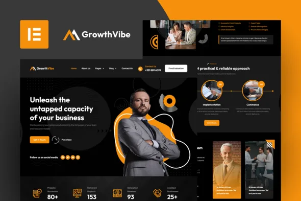 Growth Vibe – Business Consulting Elementor Template Kit