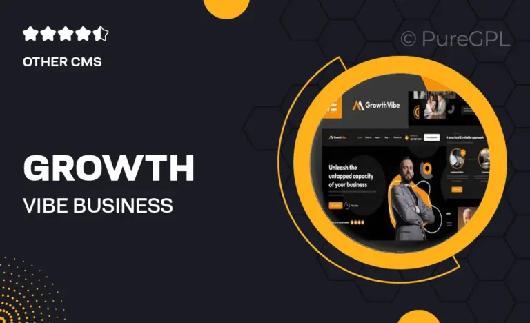 growth vibe business consulting elementor template kit