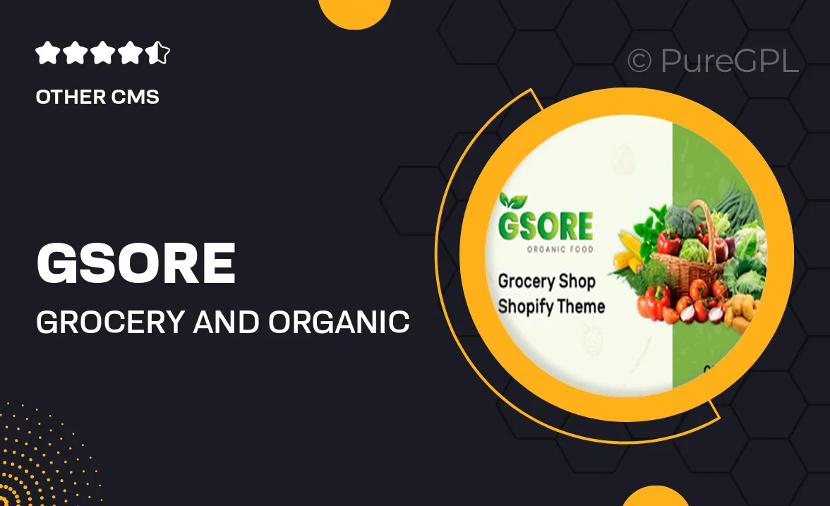 Gsore – Grocery and Organic Food Shop Shopify Them