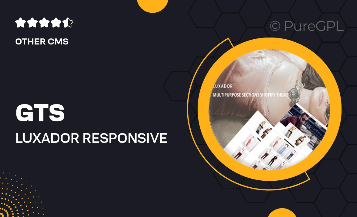 Gts Luxador – Responsive Shopify Theme