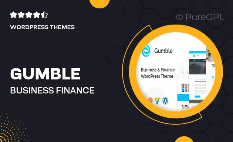 gumble business finance wordpress theme