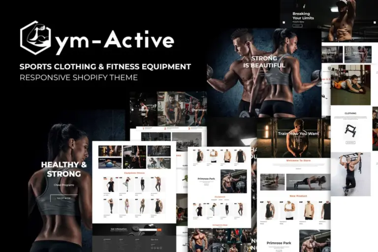 gym active sports clothing fitness equipment shopify theme 1