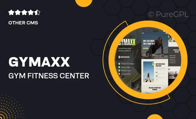 gymaxx gym fitness center elementor template kit