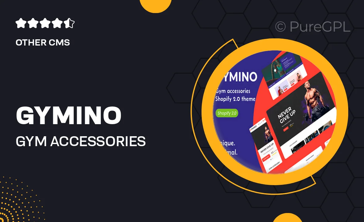 Gymino – Gym Accessories & Equipment Shopify Theme