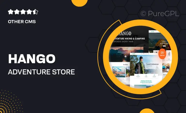 hango adventure store hiking camping shopify