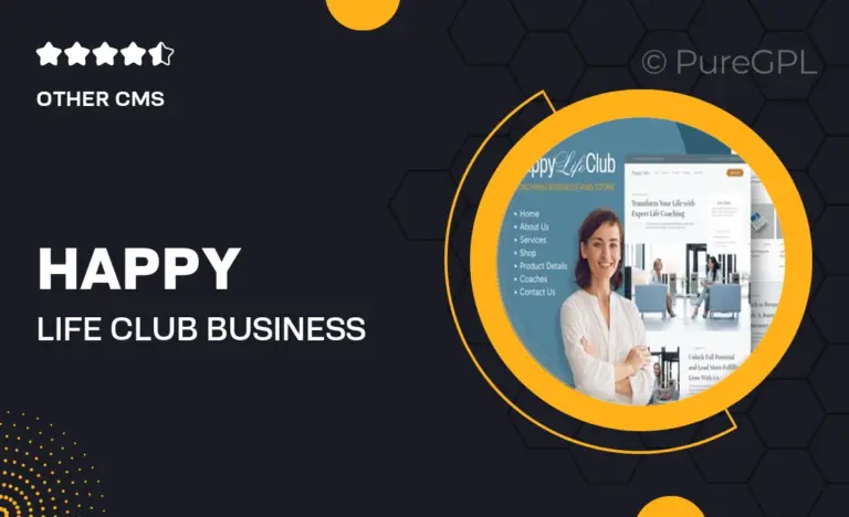 happy life club business tutor elementor template kit