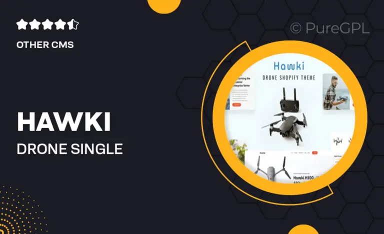 hawki drone single product ecommerce shopify