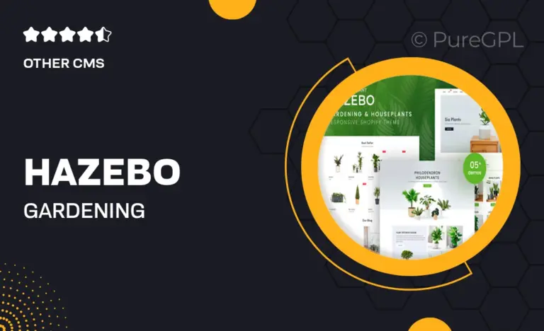 hazebo gardening houseplants shopify theme