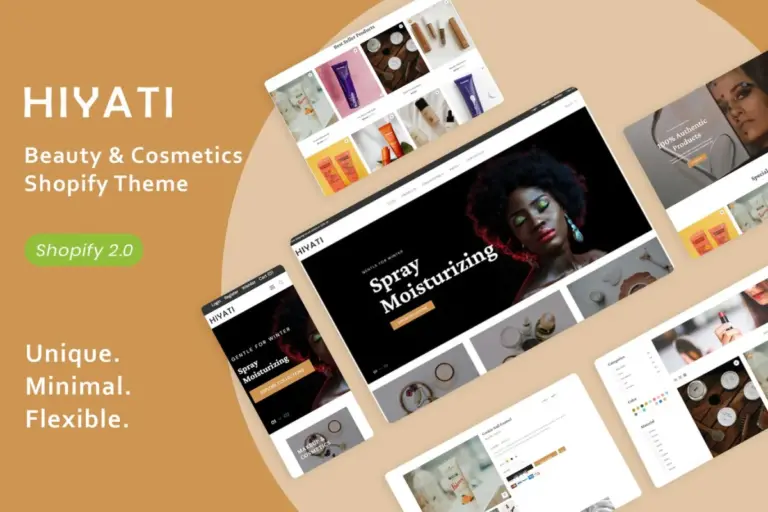hiyati beauty cosmetics shopify theme 1