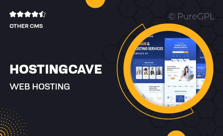 hostingcave web hosting services elementor template kit