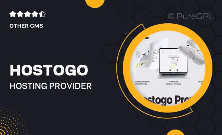 hostogo hosting provider elementor template kit