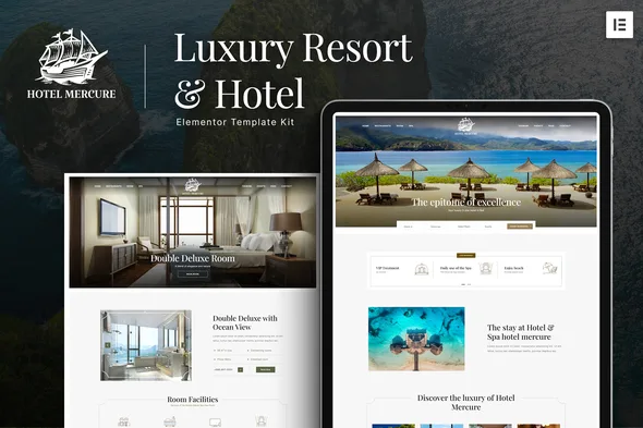 hotel mercure luxury resort hotel elementor template kit 1