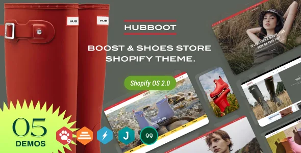 hubboot boost shoes store shopify theme os 20