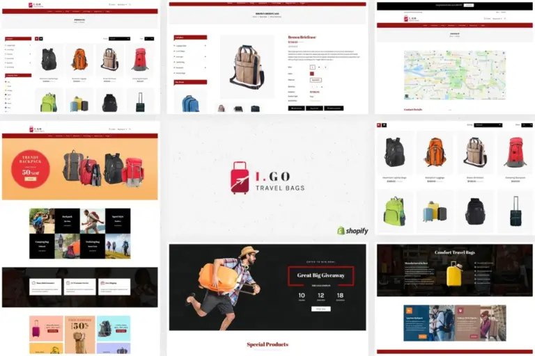 igo travel bags shopify theme 1