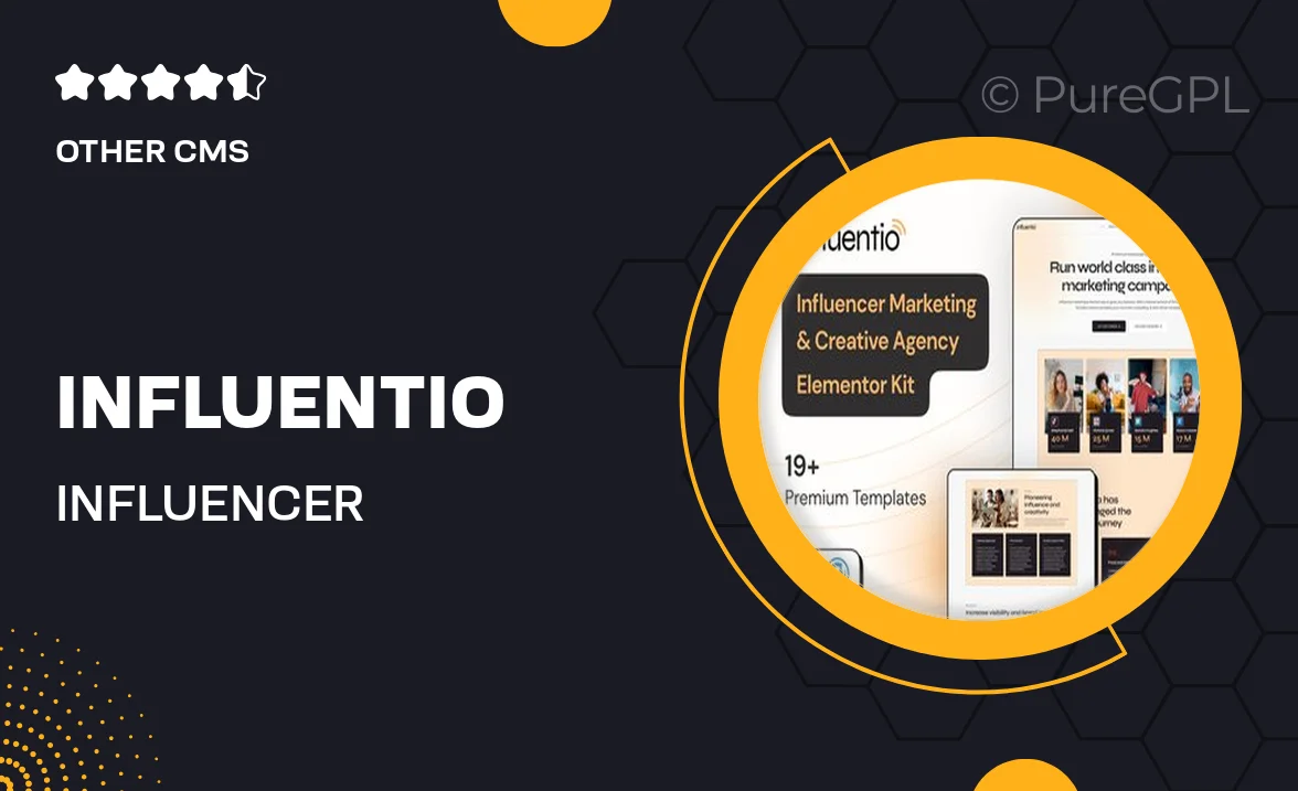 Influentio Influencer Influentio – Marketing & Creative Agency Elementor Pro Template Kit