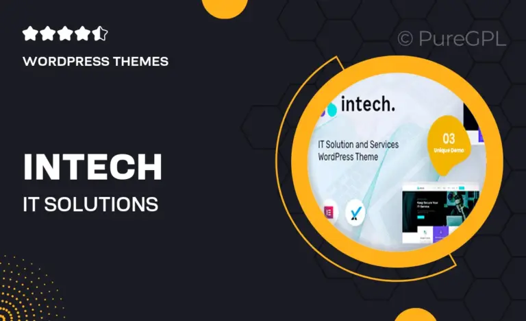 intech it solutions company wordpress theme